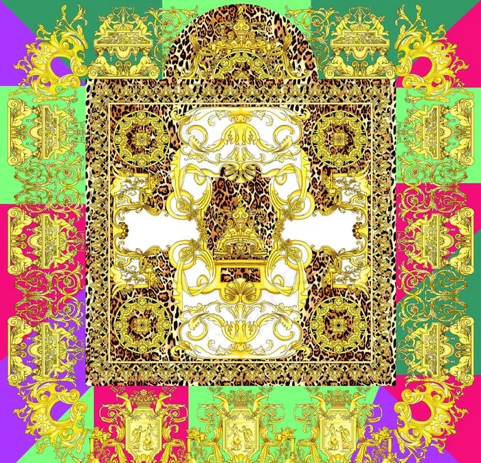 方巾   大牌  豹纹图片