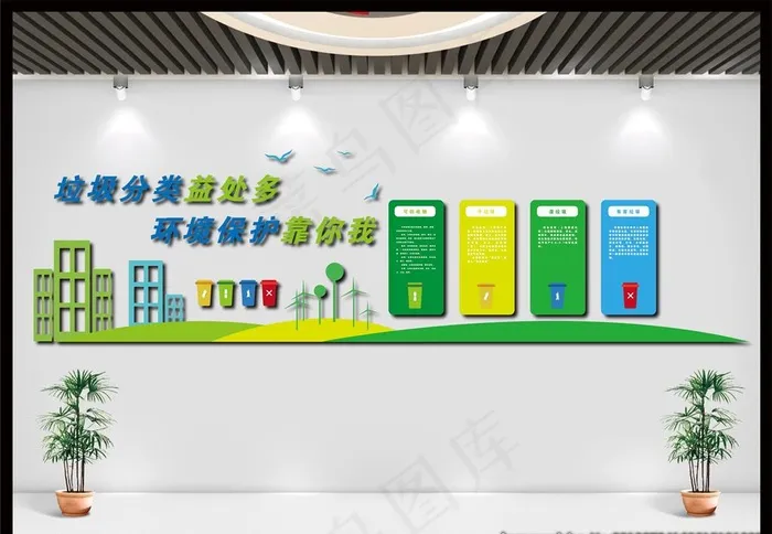 保护环境文化墙图片ai矢量模版下载