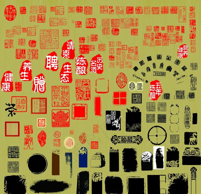 各种印章图片psd模版下载