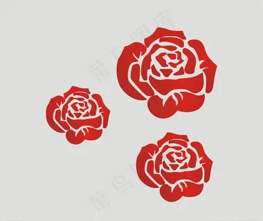 矢量玫瑰花图片