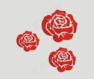 矢量玫瑰花图片