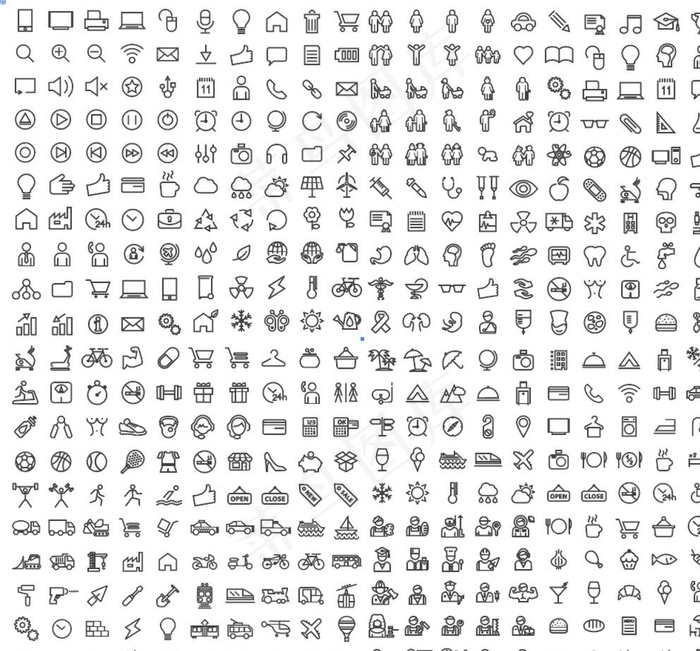 ai扁平化图标图片