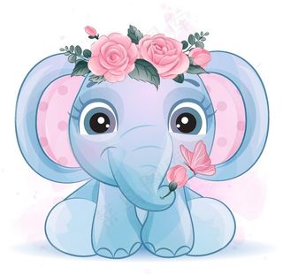 大眼睛小象图片