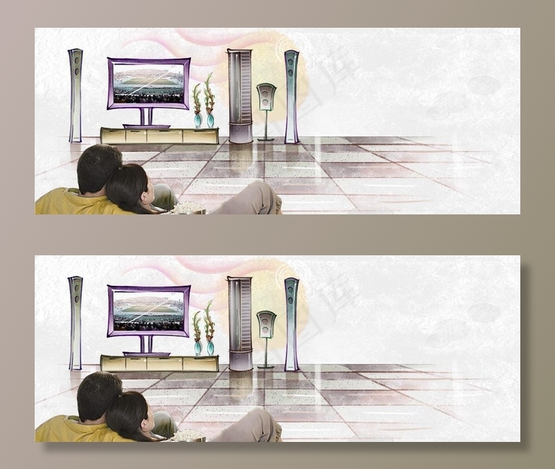 浪漫温馨图片psd模版下载