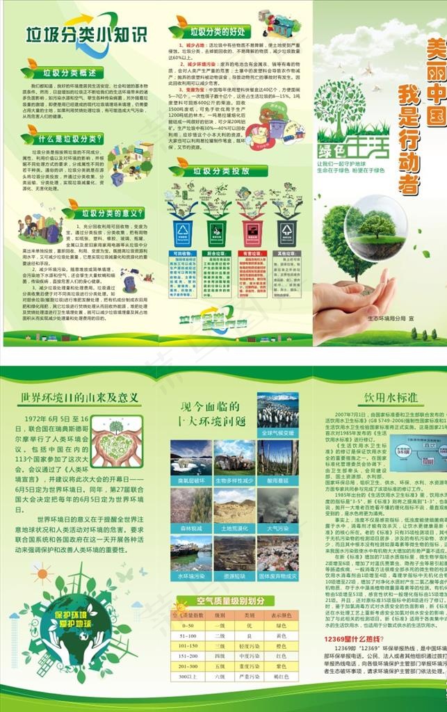 环保折页图片(291X216)cdr矢量模版下载
