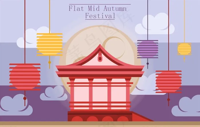 中秋节素材图片ai矢量模版下载