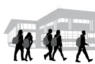 矢量上学 学校图片