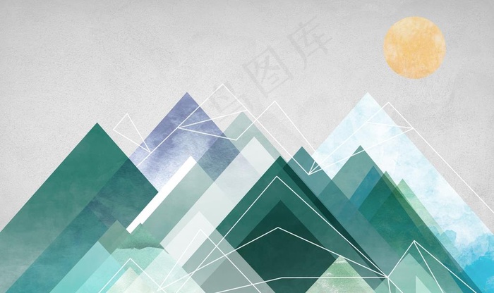 几何背景墙图片(9071X5669(DPI:72))psd模版下载