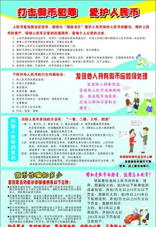打击假币 宣传栏图片