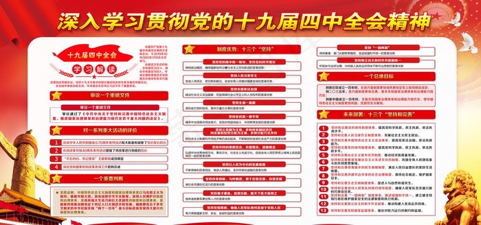 十九届四中全会图片(6803X3402(DPI:72))psd模版下载
