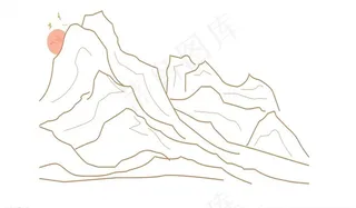 山线条图片