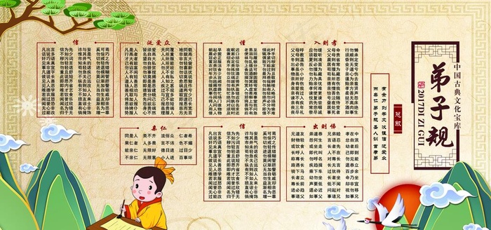 弟子规图片(7087X3543(DPI:150))psd模版下载
