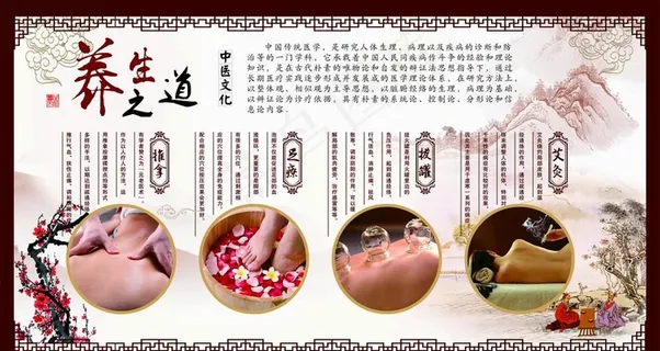 养生背景墙图片