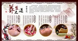 养生背景墙图片
