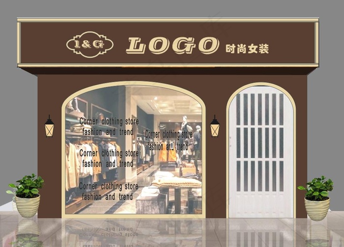 服装店装修图片cdr矢量模版下载