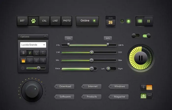 播放器界面设计图片psd模版下载