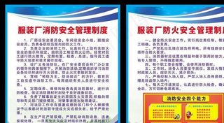 消防安全制度 服装厂制度图片