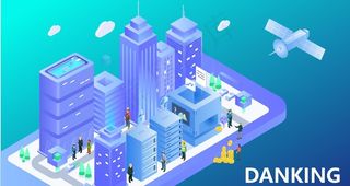 金融科技2.5D插画图片