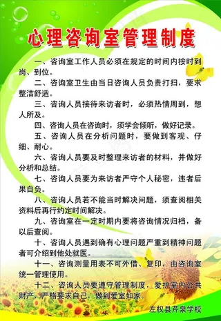 心理咨询室管理制度图片