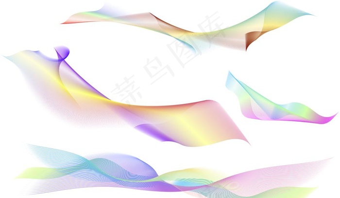 彩色线条图片cdr矢量模版下载