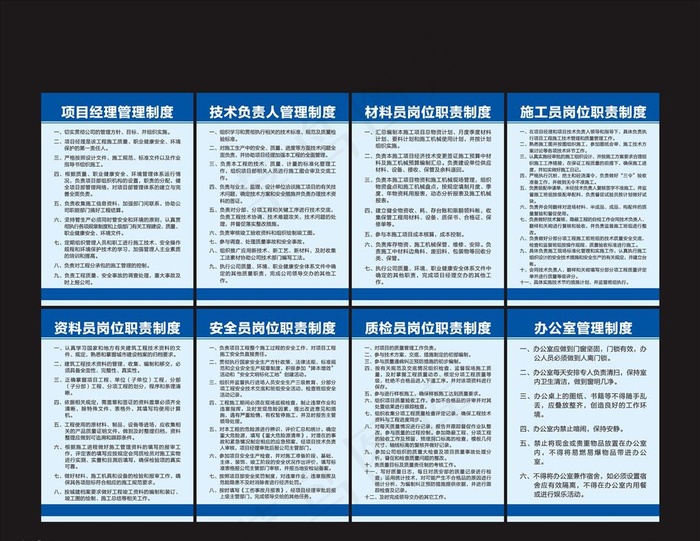 工地施工管理制度图片cdr矢量模版下载