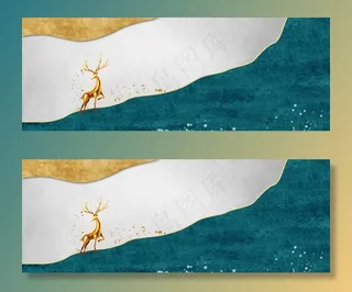 麋鹿纹理玄关图片