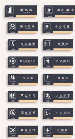 消防标识牌模板图片