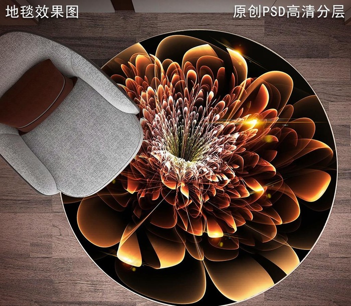 唯美抽象地毯图片(5102X5102(DPI:72))psd模版下载