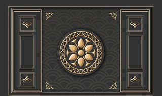 新中式背景墙图片