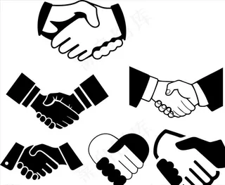 矢量握手图片