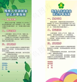 残疾人劳动就业登记办事指南图片