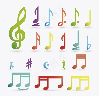 七彩音符标志图片