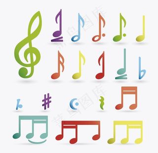七彩音符标志图片
