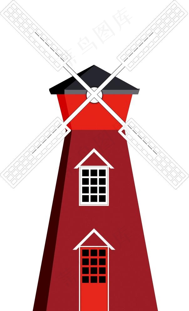 婚礼  红色的风车图片