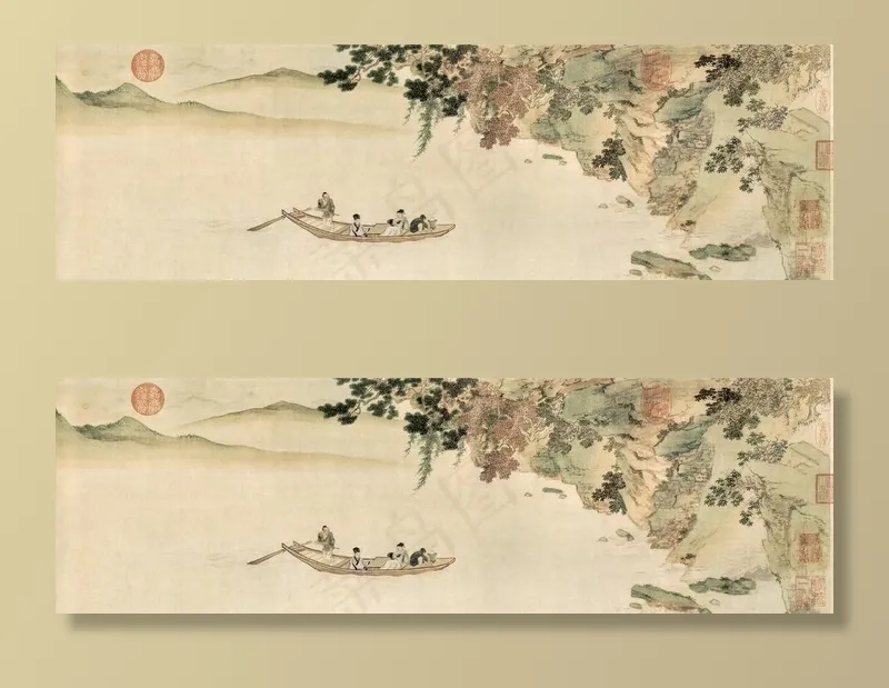 明代 仇英《赤壁图》图片