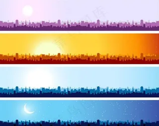 城市剪影矢量文件图片