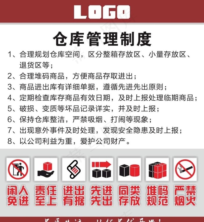 仓库管理制度图片(1600X1800)cdr矢量模版下载