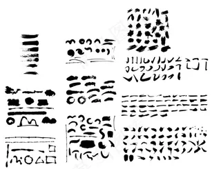 毛笔笔触  矢量图图片