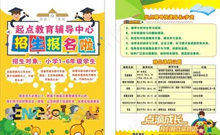 培训宣传单 名师辅导 教育宣传图片