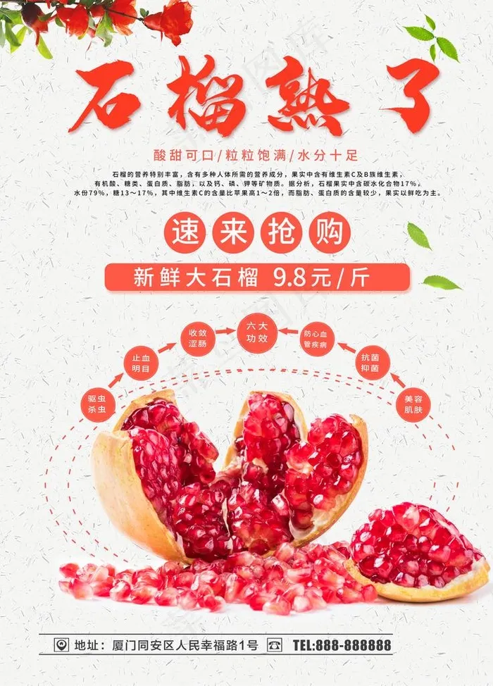 石榴图片(3543X4724(DPI:150))psd模版下载