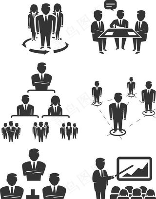 商业人物剪影图片