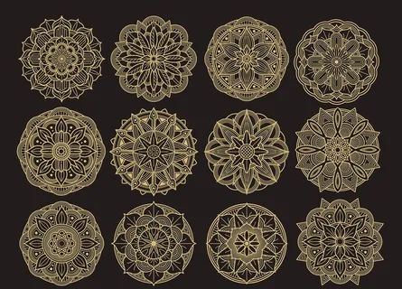 圆形精致花纹设计图片