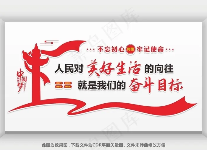 人民对美好生活的向往标语文化墙图片cdr矢量模版下载