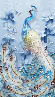 孔雀装饰画图片