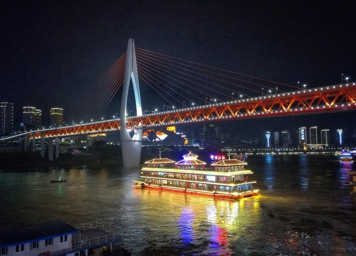 重庆长江大桥夜景图片