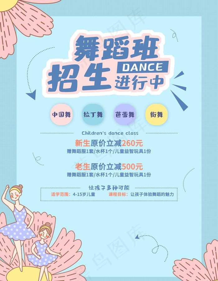 舞蹈班招生图片(7087X9449(DPI:300))psd模版下载