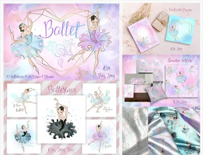 芭蕾舞水彩画图片