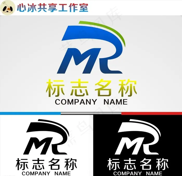 M字母logo图片cdr矢量模版下载