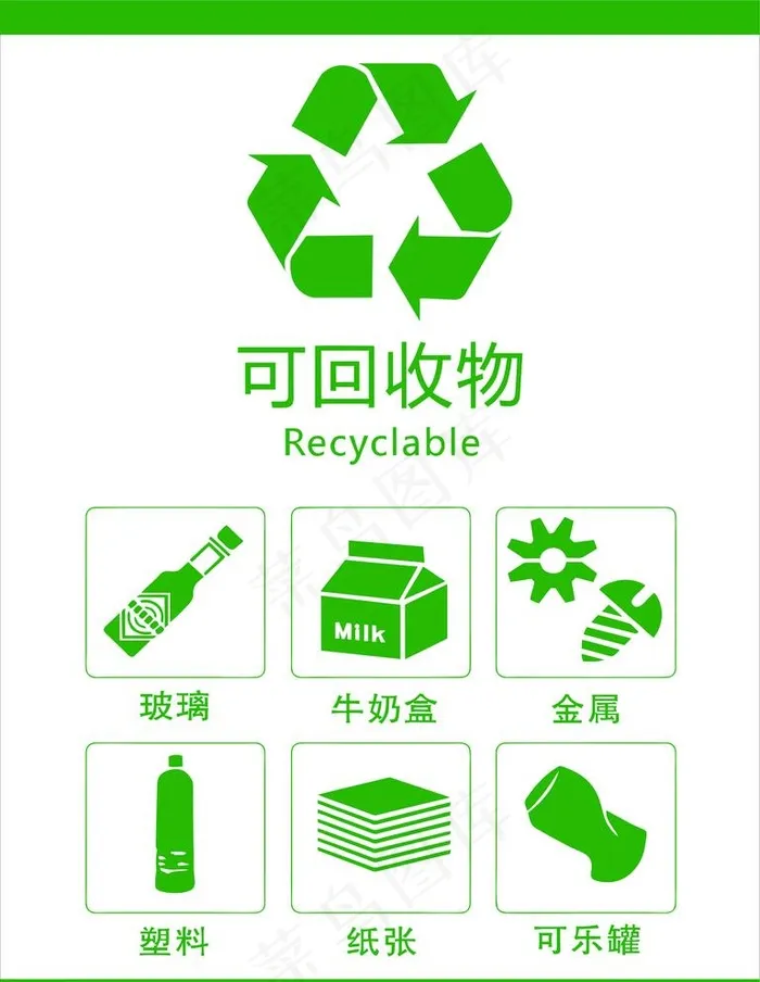 可回收垃圾  可回收物图片