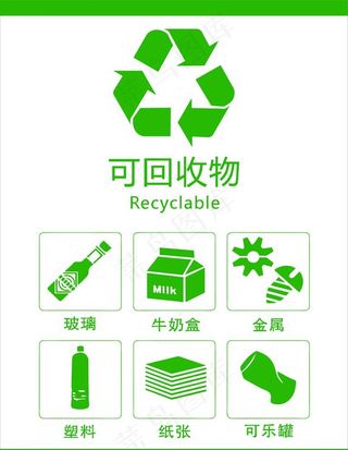 可回收垃圾  可回收物图片